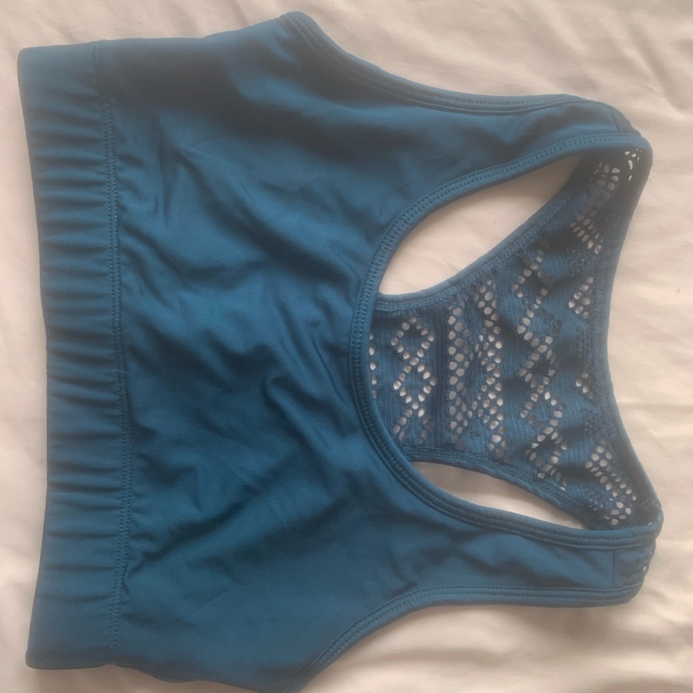 ZYIA Teal Lace Racerback Sports Bra